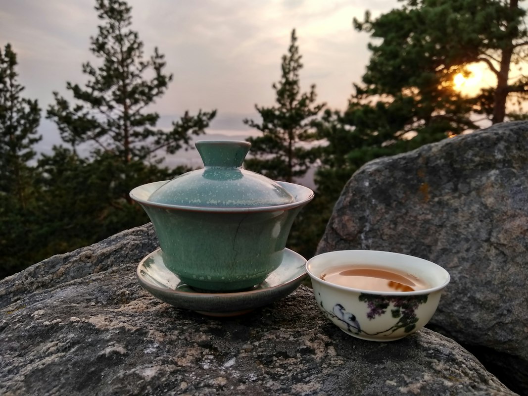 Traditional tea brewing ceremony